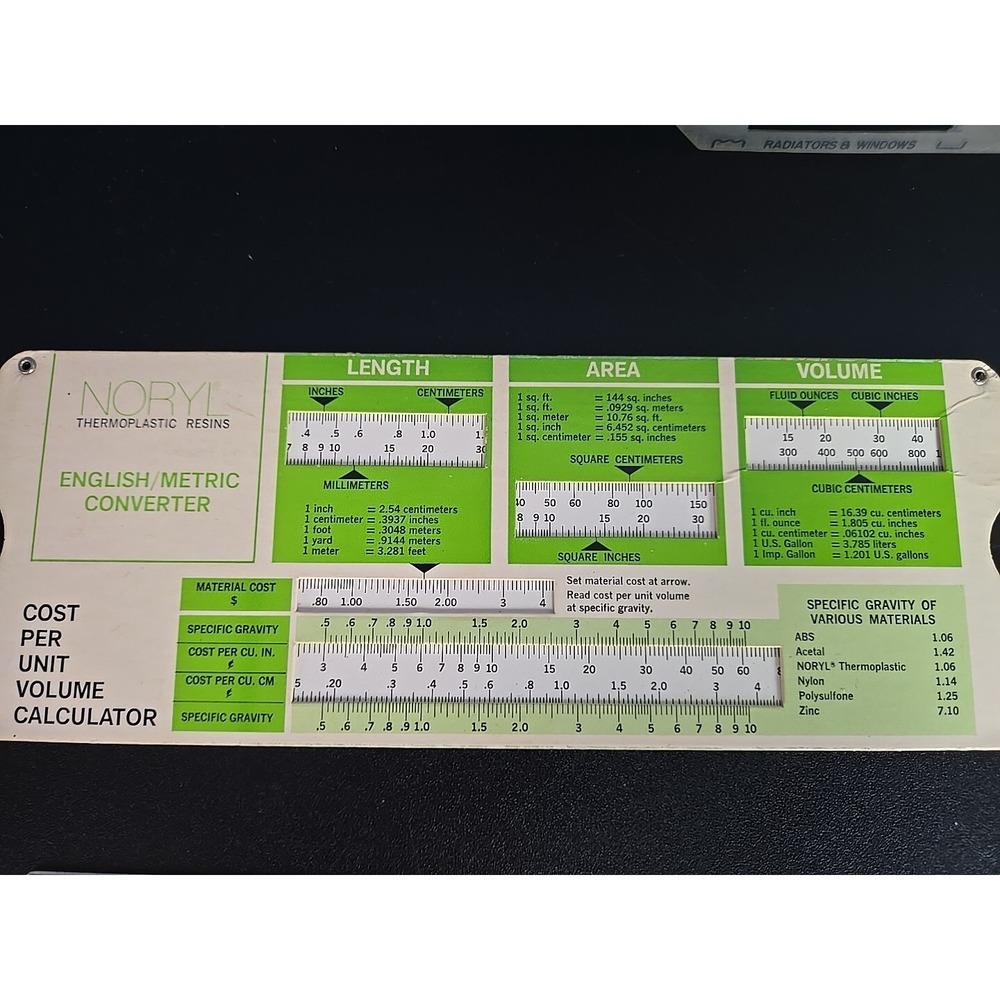Vintage RapiDesign GE Noryl AYDIN VECTOR Slide Chart Drafting Templates Ruler - Picture 5 of 9